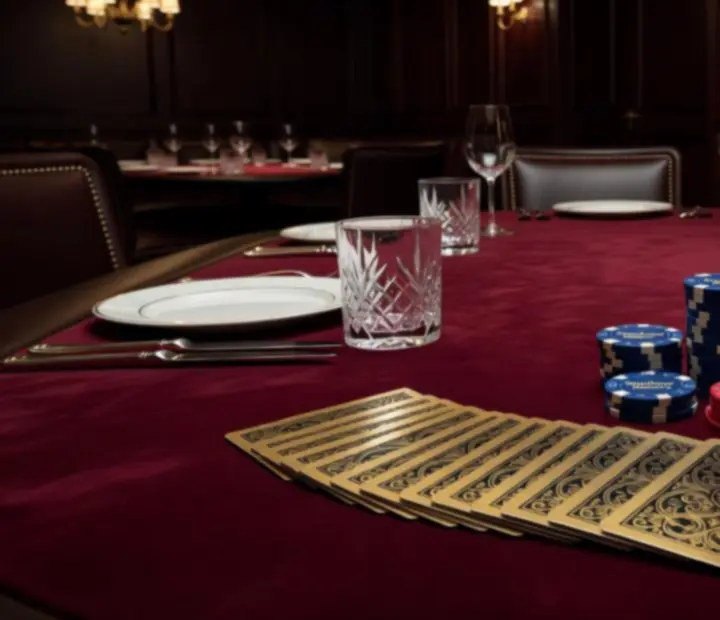Professzionális, modern poker asztal luxus éttermi környezetben
