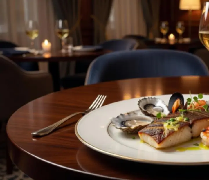 Elegáns tálalású tengeri fogás fine dining stílusban